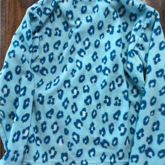 Eddie Bauer Kids Blue Leopard Print Puffer Jacket - Picture 2 of 3